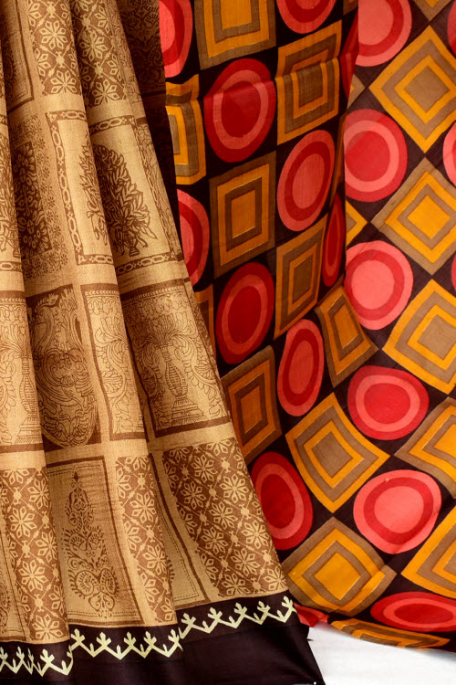 Fawn Handloom Pure Silk Saree 16355