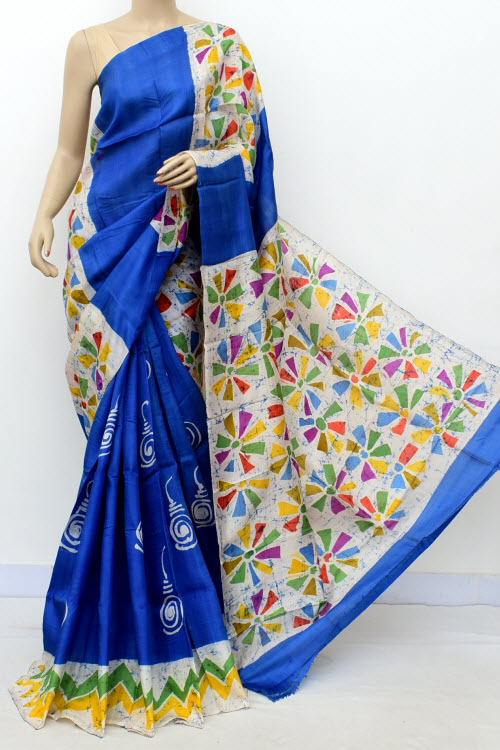 Royal Blue Handloom Pure Silk Saree 16369