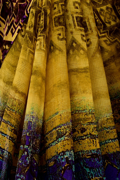 Mustard Yellow-Brown Printed Georgette Saree with Blouse