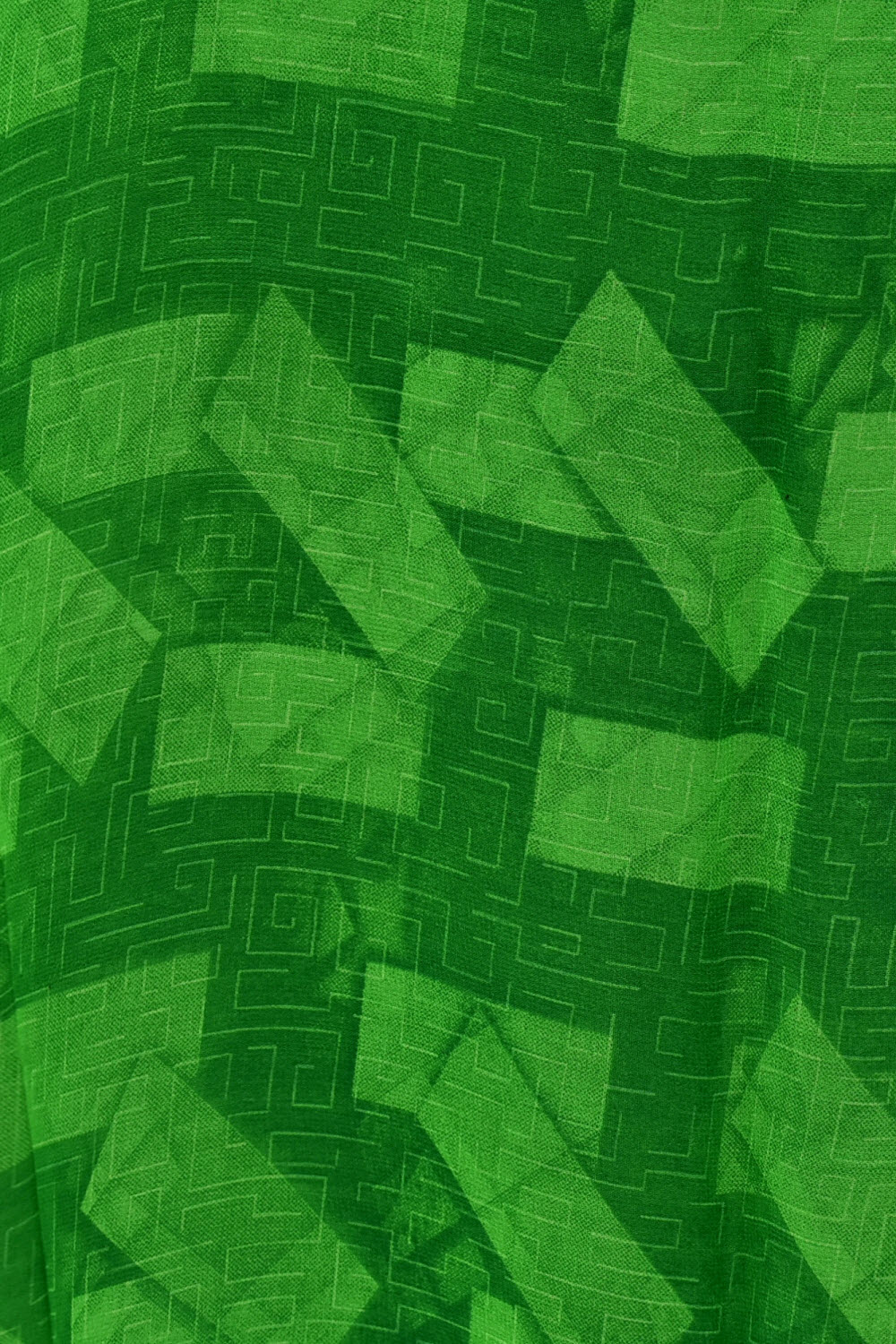 Green Printed Georgette Saree with Blouse