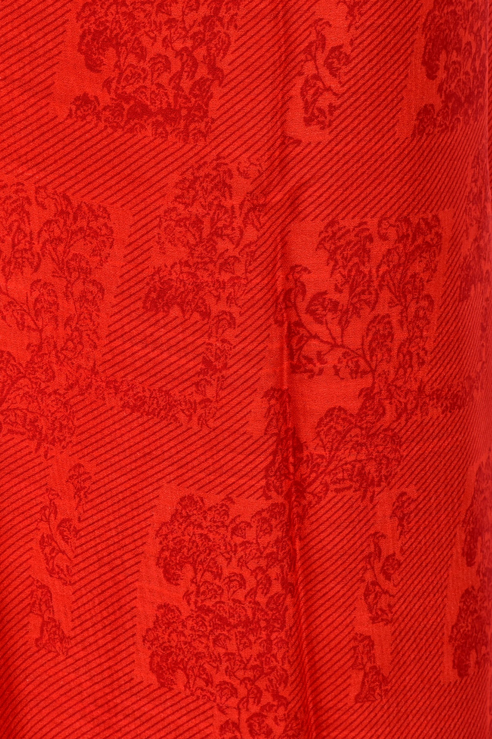 Red Printed Georgette Saree with Blouse