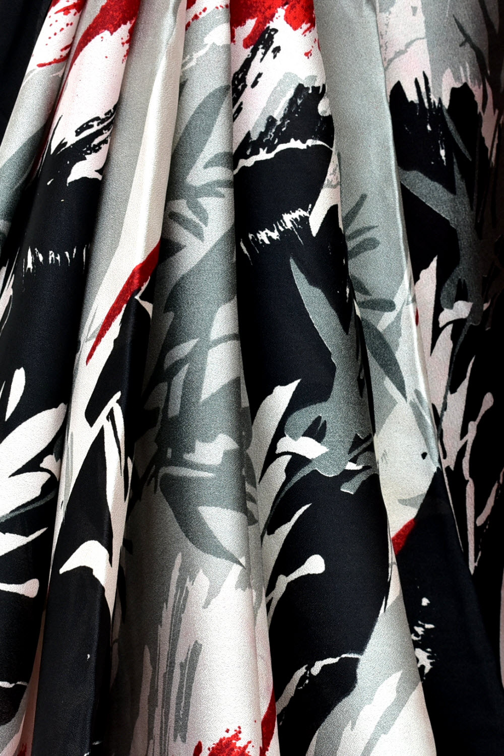 Red-Black Printed Georgette Saree with Blouse