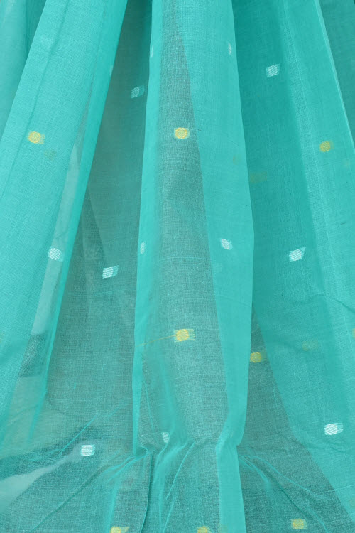Sea Green Handwoven Tant Cotton Saree 17191