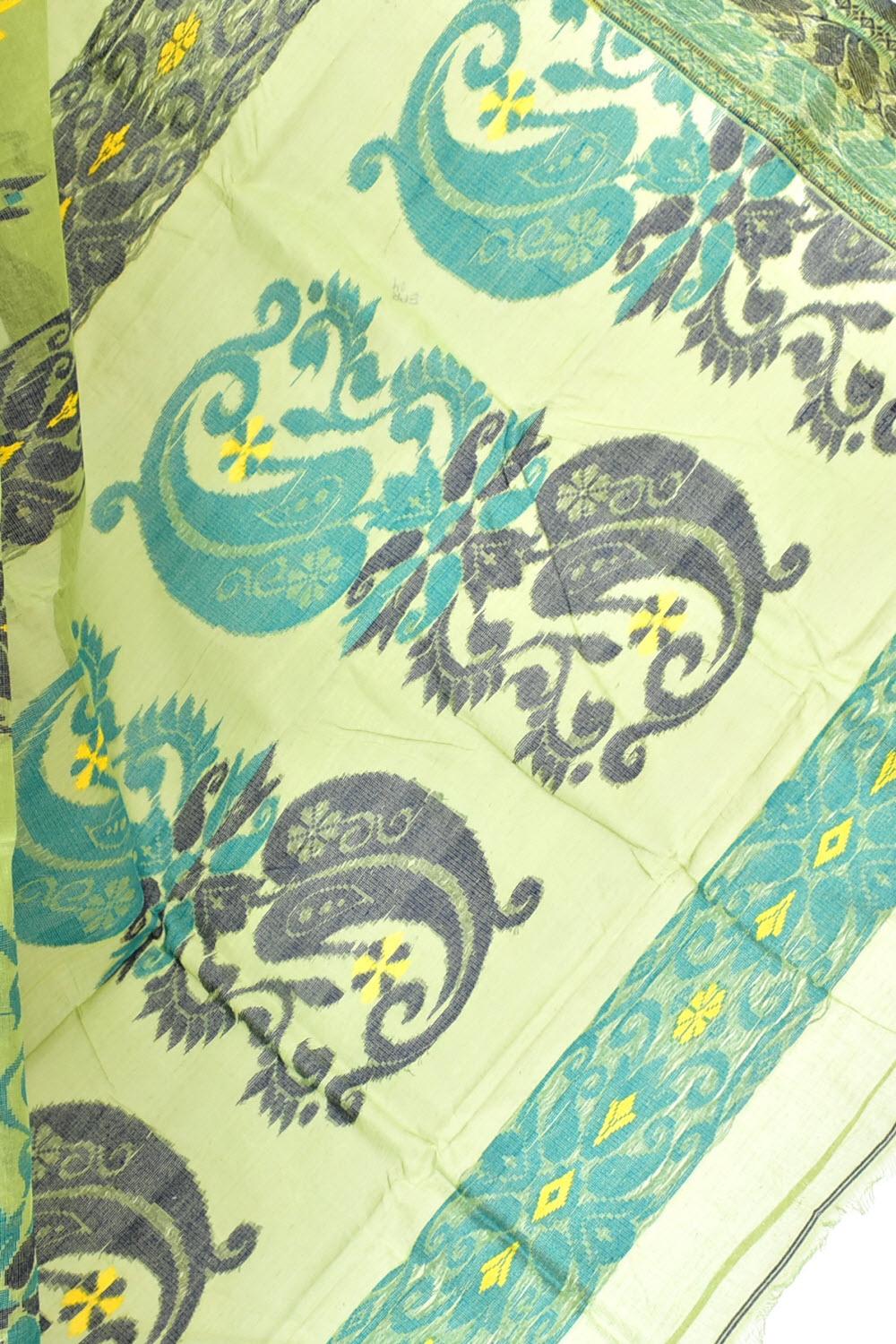 Pista Green Handloom Tant Cotton Saree