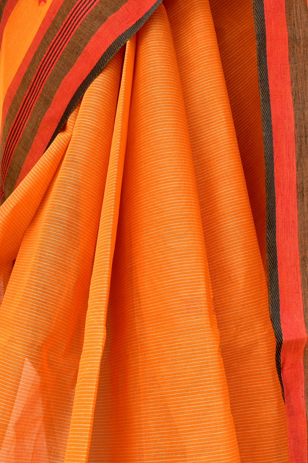 Orange Handloom Tant Cotton Saree