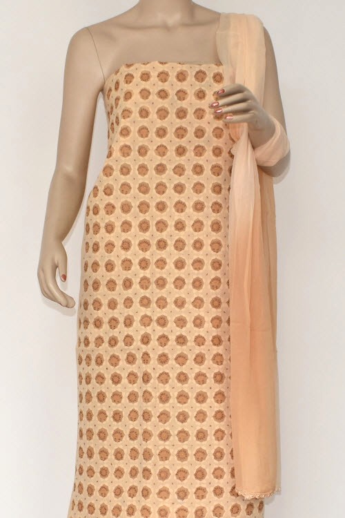 Fawn Chikankari Salwar Kameez with Dupatta 17866