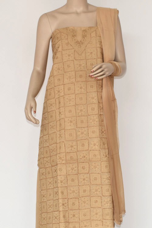 Fawn Chikankari Salwar Kameez with Dupatta 17869