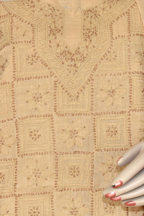 Fawn Chikankari Salwar Kameez with Dupatta 17869