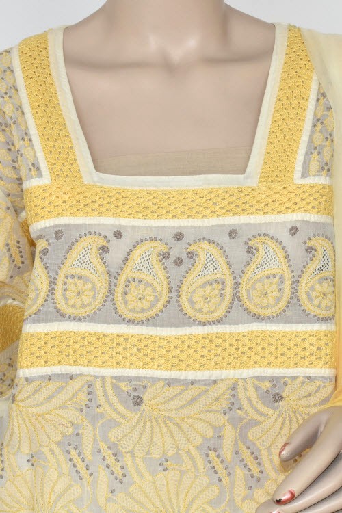 Yellow Chikankari Salwar Kameez with Dupatta 17870