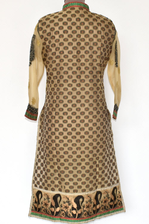 XL 44 Fawn Chikankari Stitched Georgette Kurti