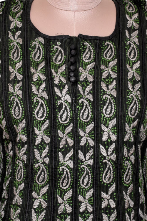 M 40 Black Chikankari Stitched Cotton Anarkali 17927