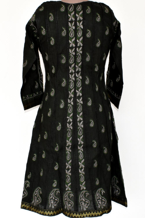 M 40 Black Chikankari Stitched Cotton Anarkali 17927