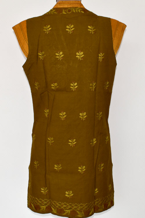 XXS 34 Maroon Chikankari Stitched Cotton Short Kurti 17933