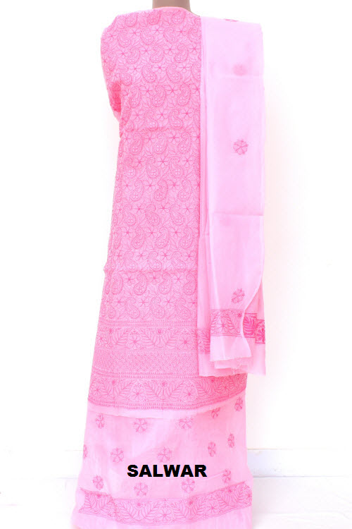 Pink Chikankari Salwar Kameez with Dupatta