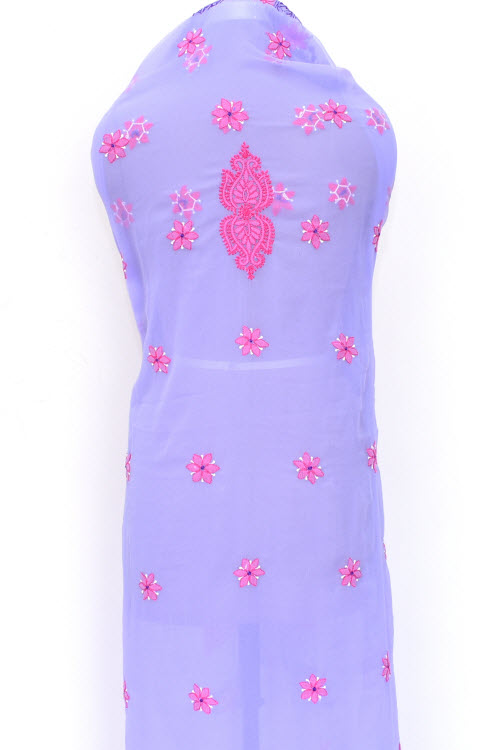 Purple-Pink Chikankari Salwar Kameez with Dupatta 18013