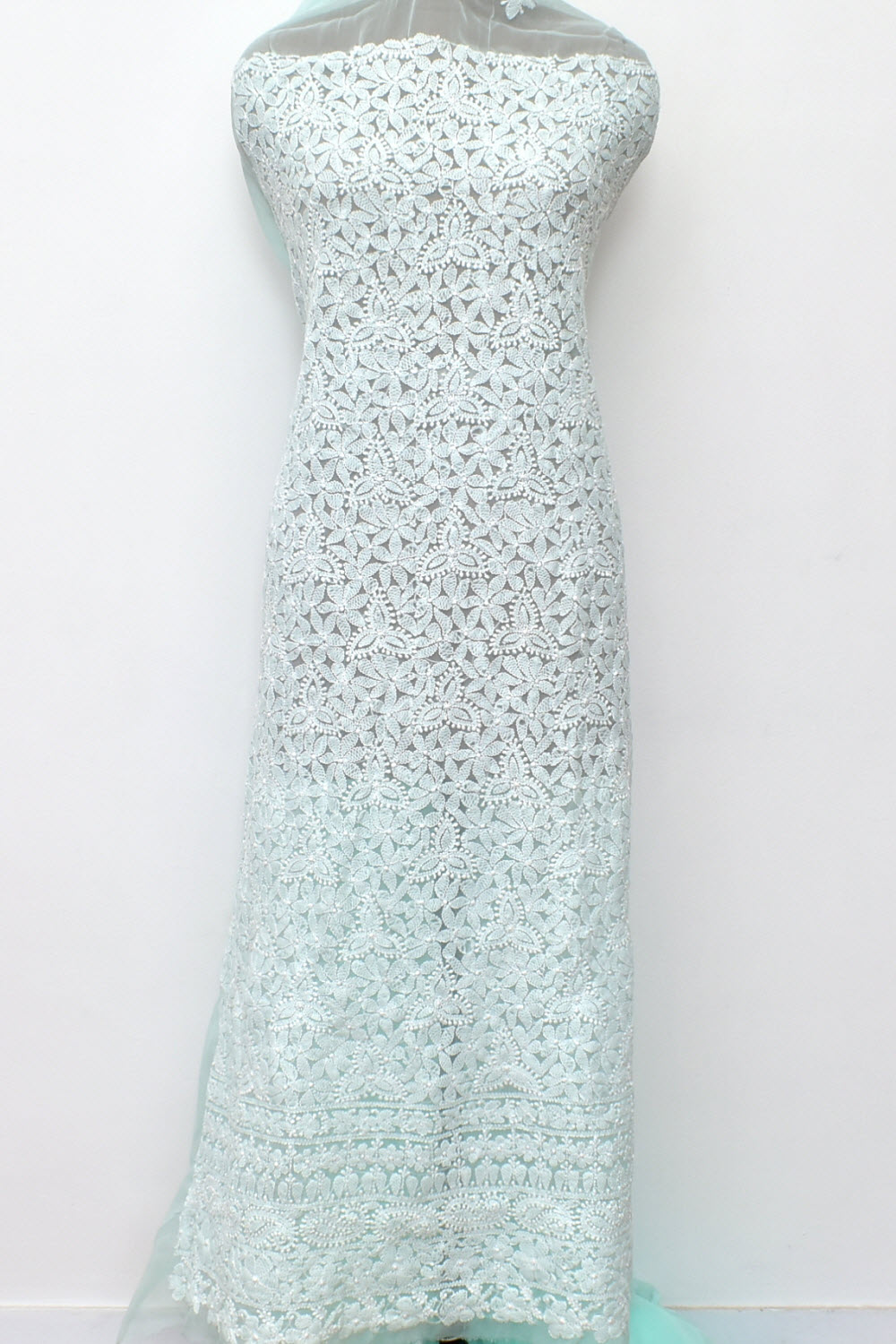 Sea Green Hand Embroidered Chikankari Salwar Kameez with Dupatta 18129