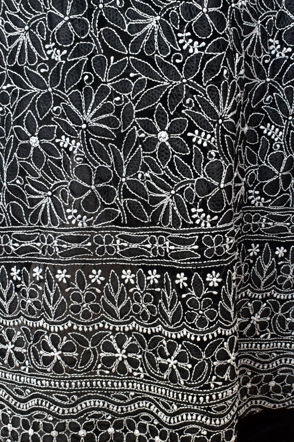 Black Hand Embroidered Chikankari Salwar Kameez with Dupatta 18130