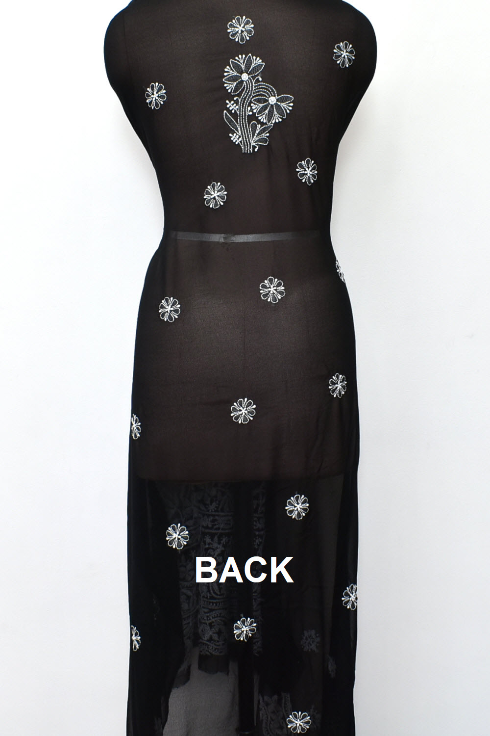 Black Hand Embroidered Chikankari Salwar Kameez with Dupatta 18130