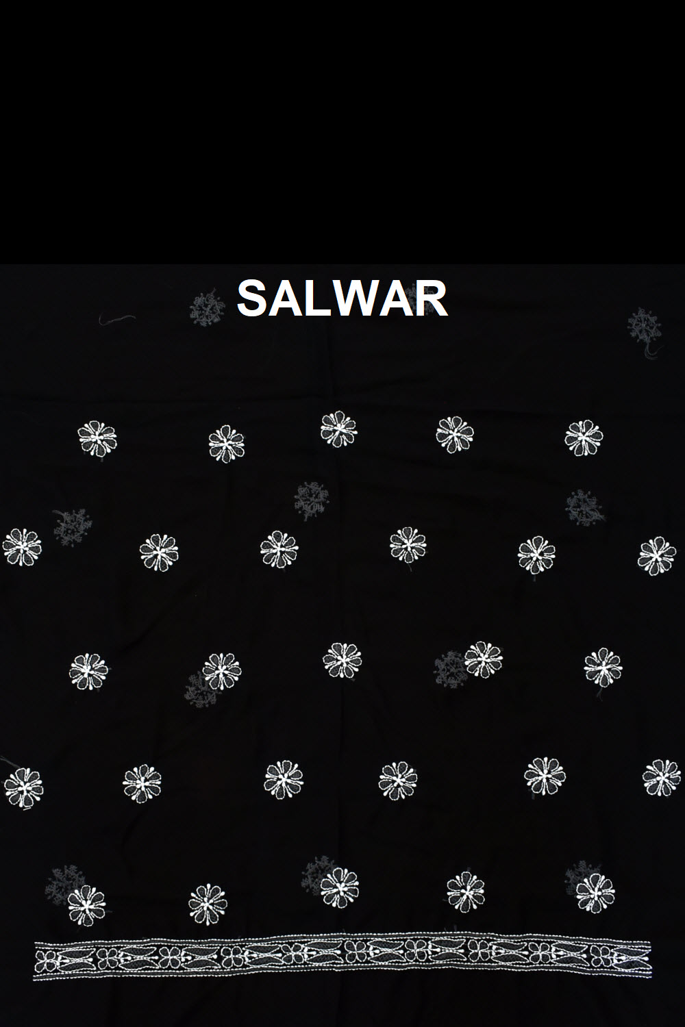 Black Hand Embroidered Chikankari Salwar Kameez with Dupatta 18130