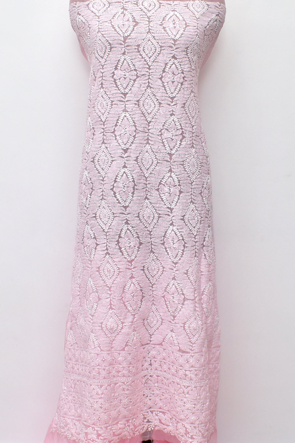 Pink Hand Embroidered Chikankari Salwar Kameez with Dupatta 18132