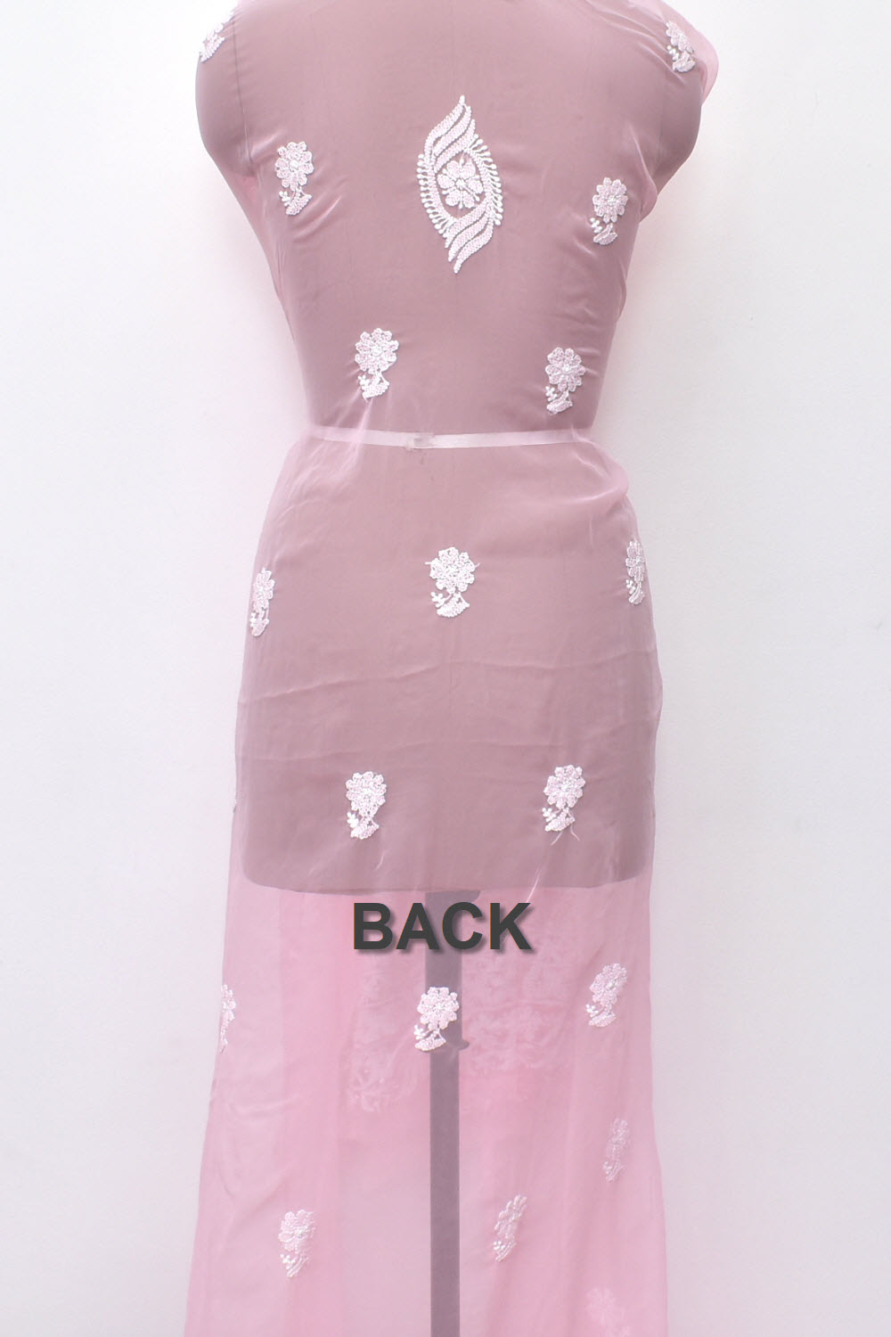 Pink Hand Embroidered Chikankari Salwar Kameez with Dupatta 18132