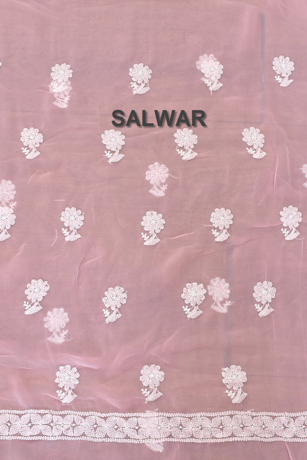 Pink Hand Embroidered Chikankari Salwar Kameez with Dupatta 18132