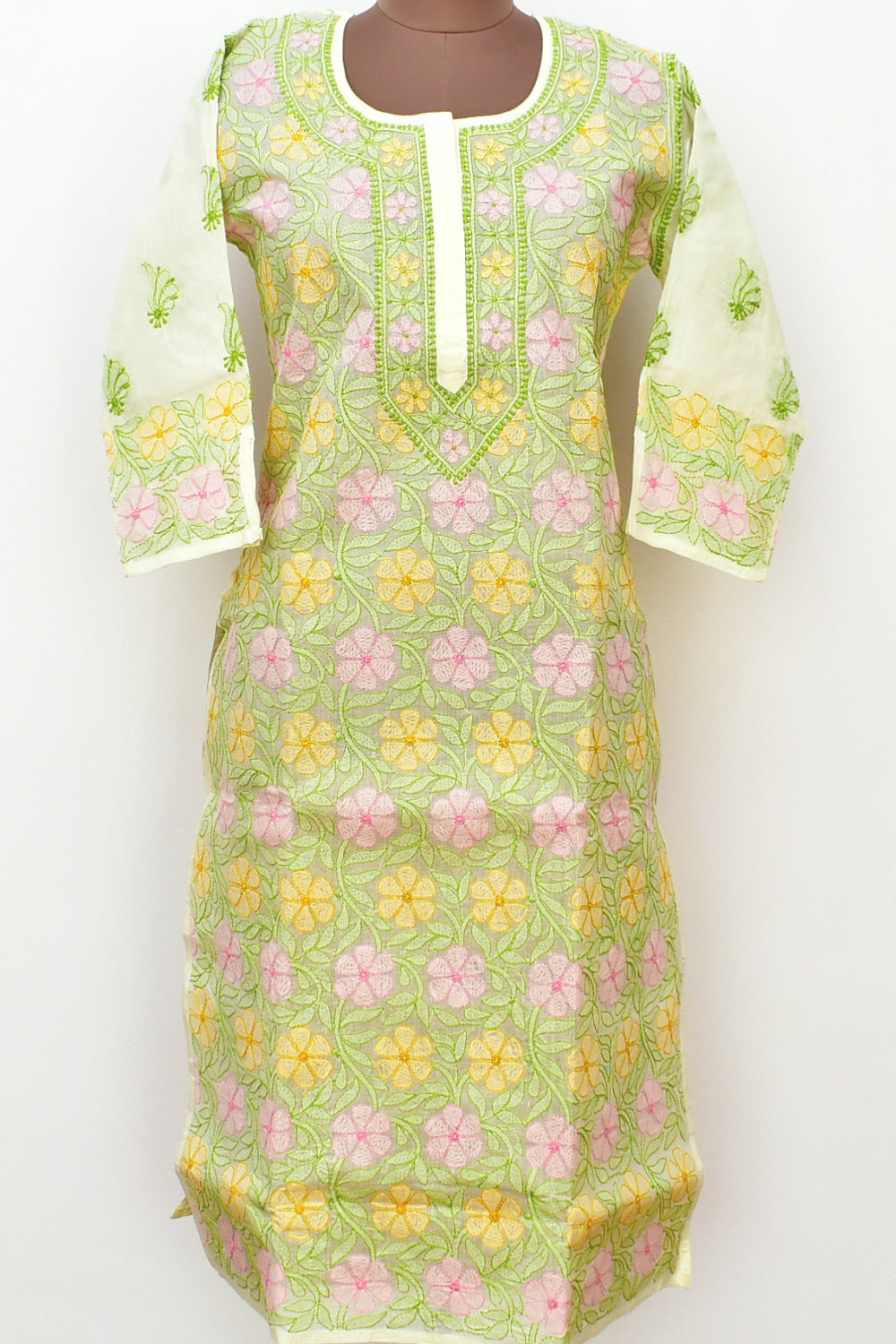 L 42 Multi-Color Chikankari Stitched Kurti 18322