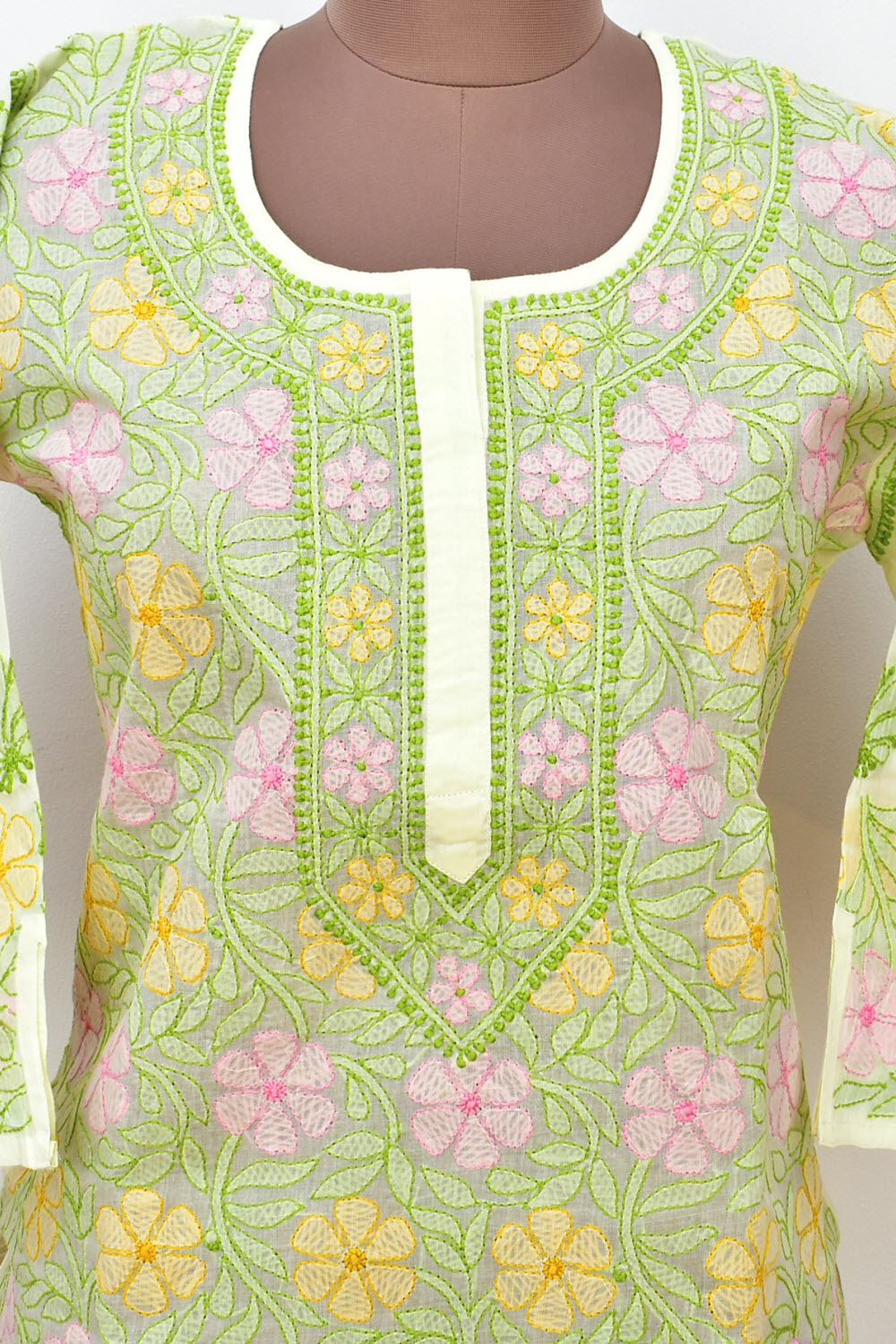 L 42 Multi-Color Chikankari Stitched Kurti 18322