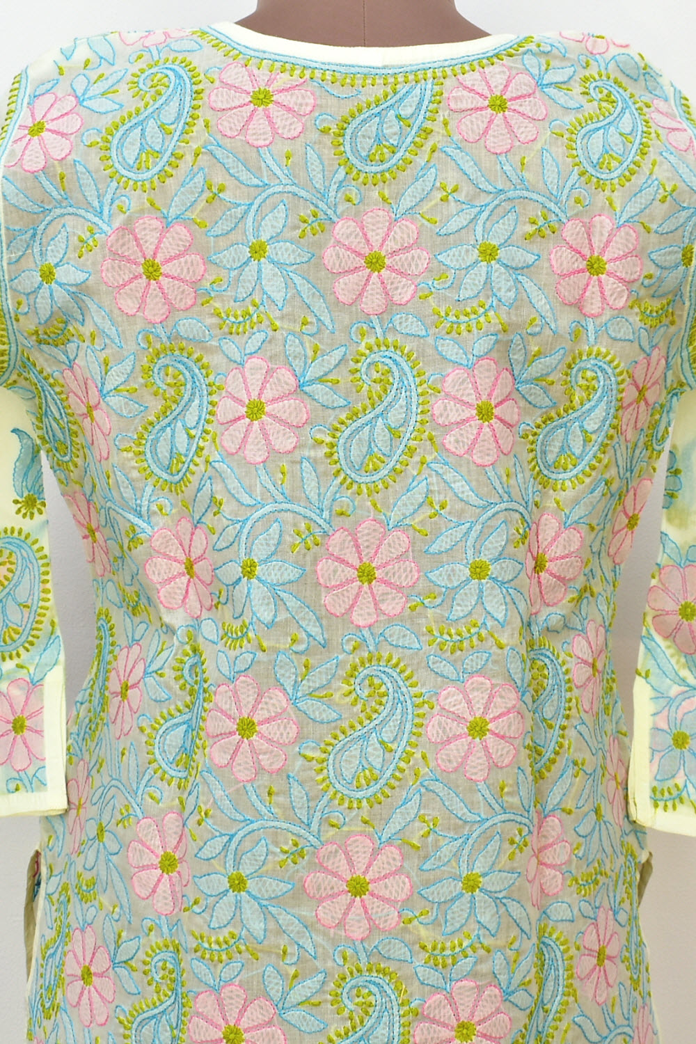 M 40 Multi-Color Chikankari Stitched Kurti 18325