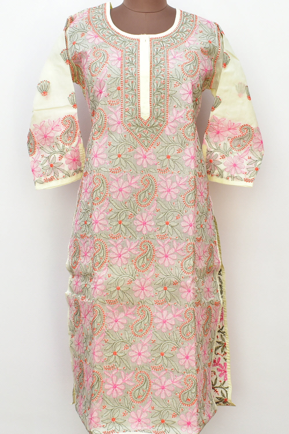 L 42 Multi-Color Chikankari Stitched Kurti 18326