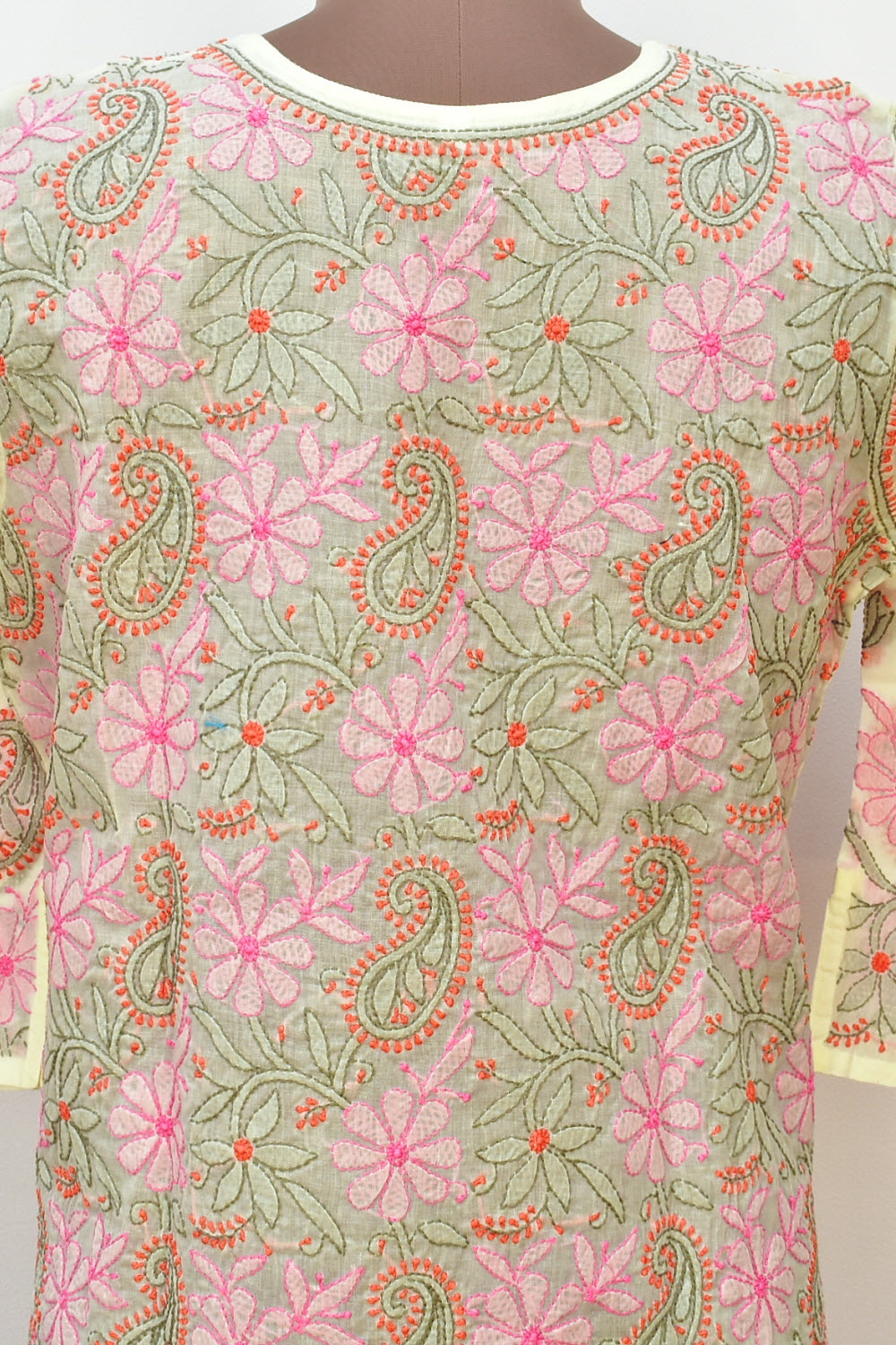 L 42 Multi-Color Chikankari Stitched Kurti 18326