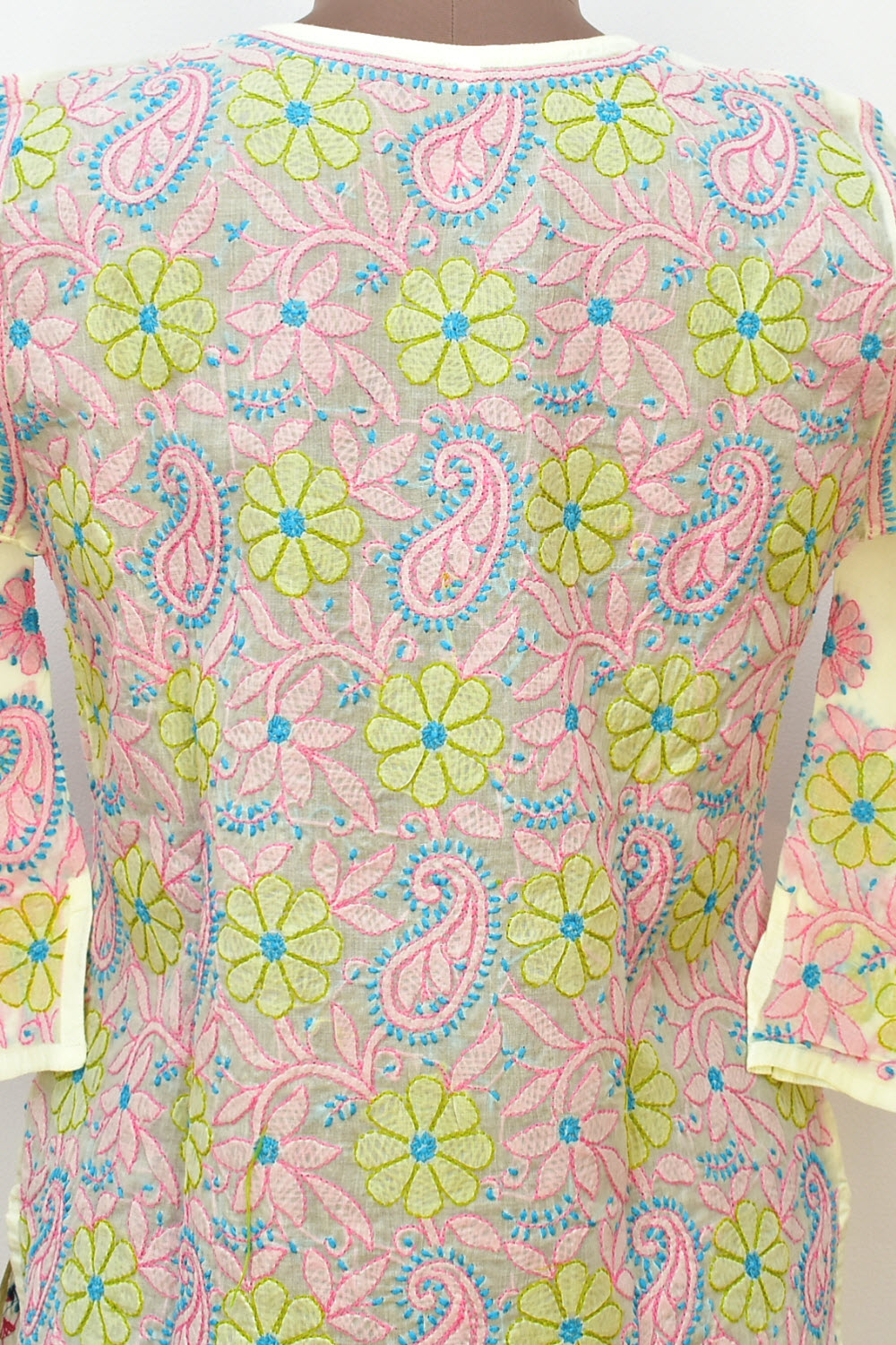 M 40 Multi-Color Chikankari Stitched Kurti 18328