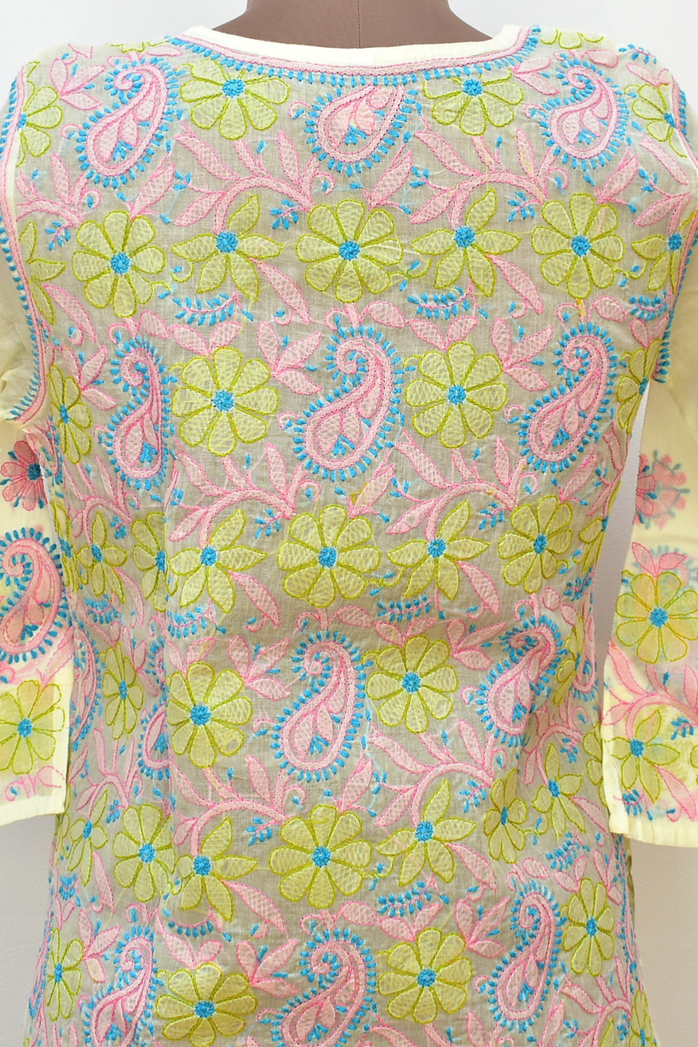 S 38 Multi-Color Chikankari Stitched Kurti 18329