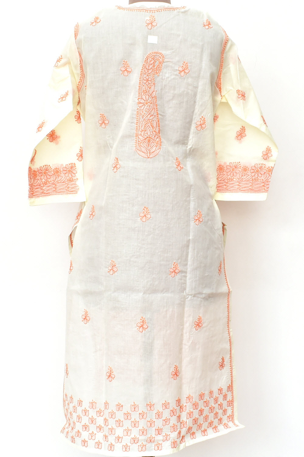 XL 44 Peach Chikankari Stitched Kurti 18331