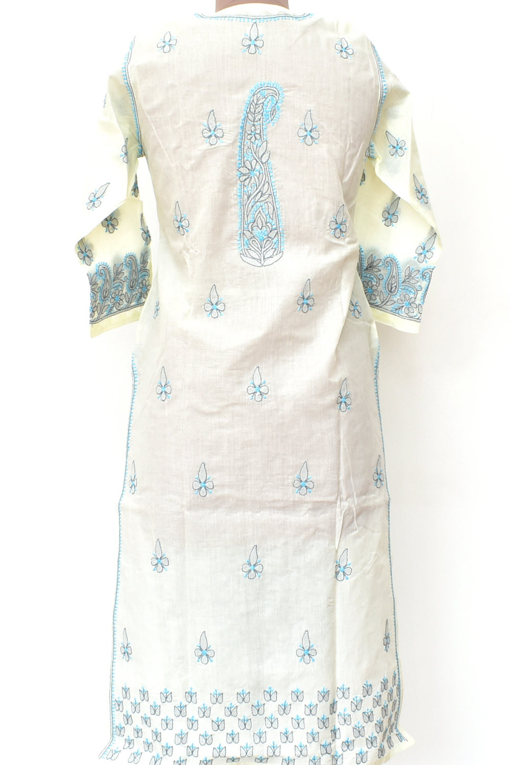 S 38 Pherozi Blue Chikankari Stitched Kurti 18333
