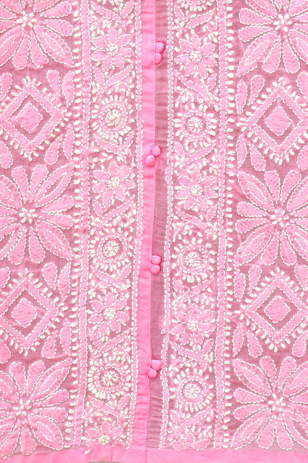 L 42 Pink Chikankari Stitched Kurti 18337
