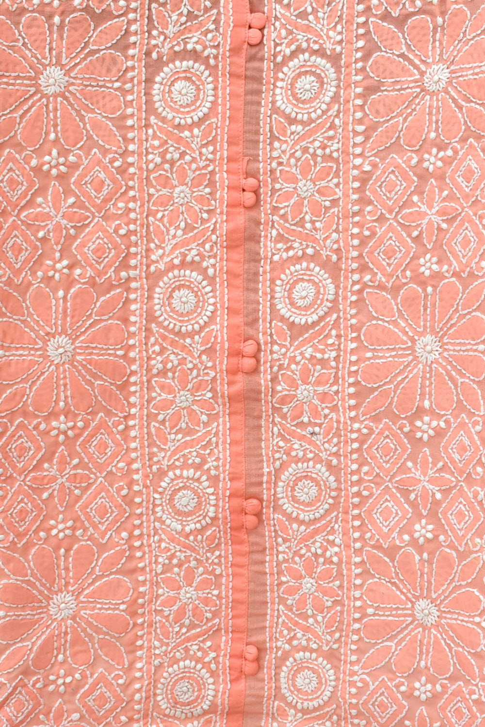 S 38 Light Orange Chikankari Stitched Kurti 18338