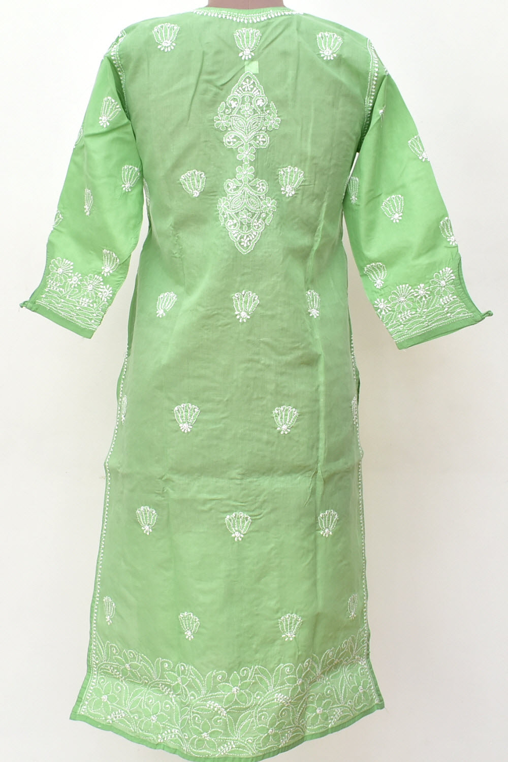 S 38 Pista Green Chikankari Stitched Kurti 18339