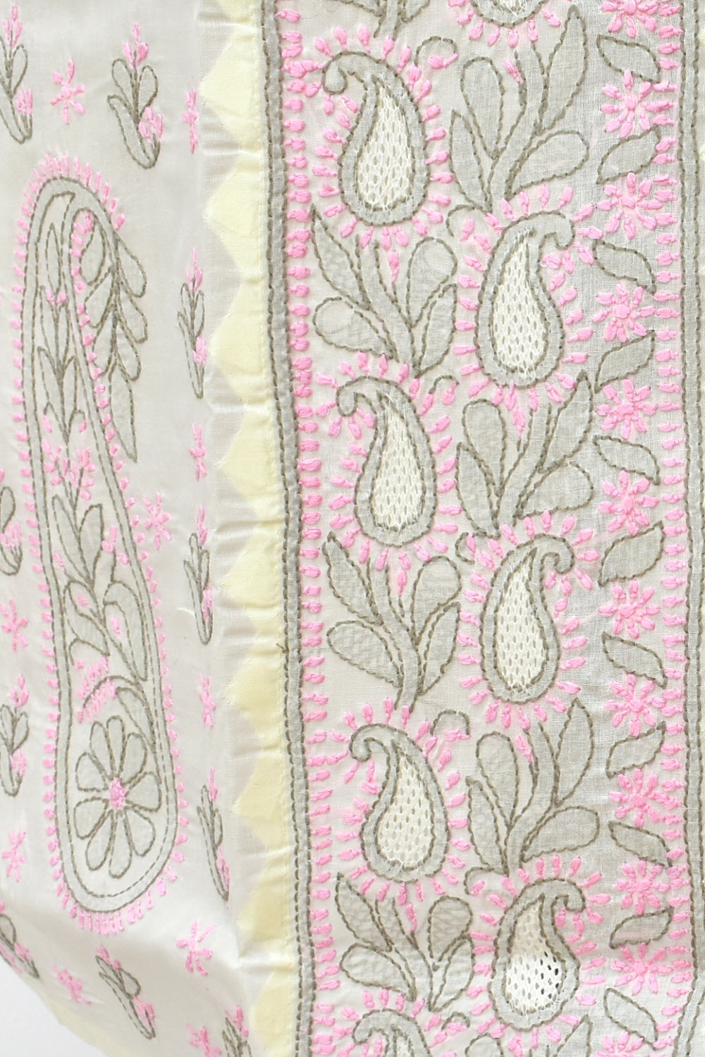 M 40 Pink-Grey Chikankari Stitched Kurti 18341