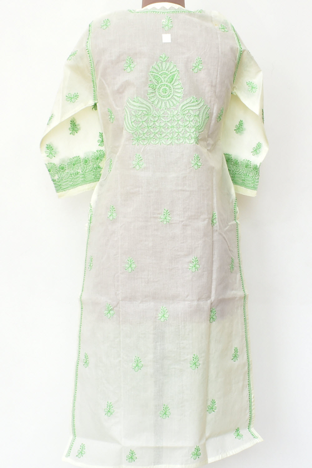 S 38 Green Chikankari Stitched Kurti 18343