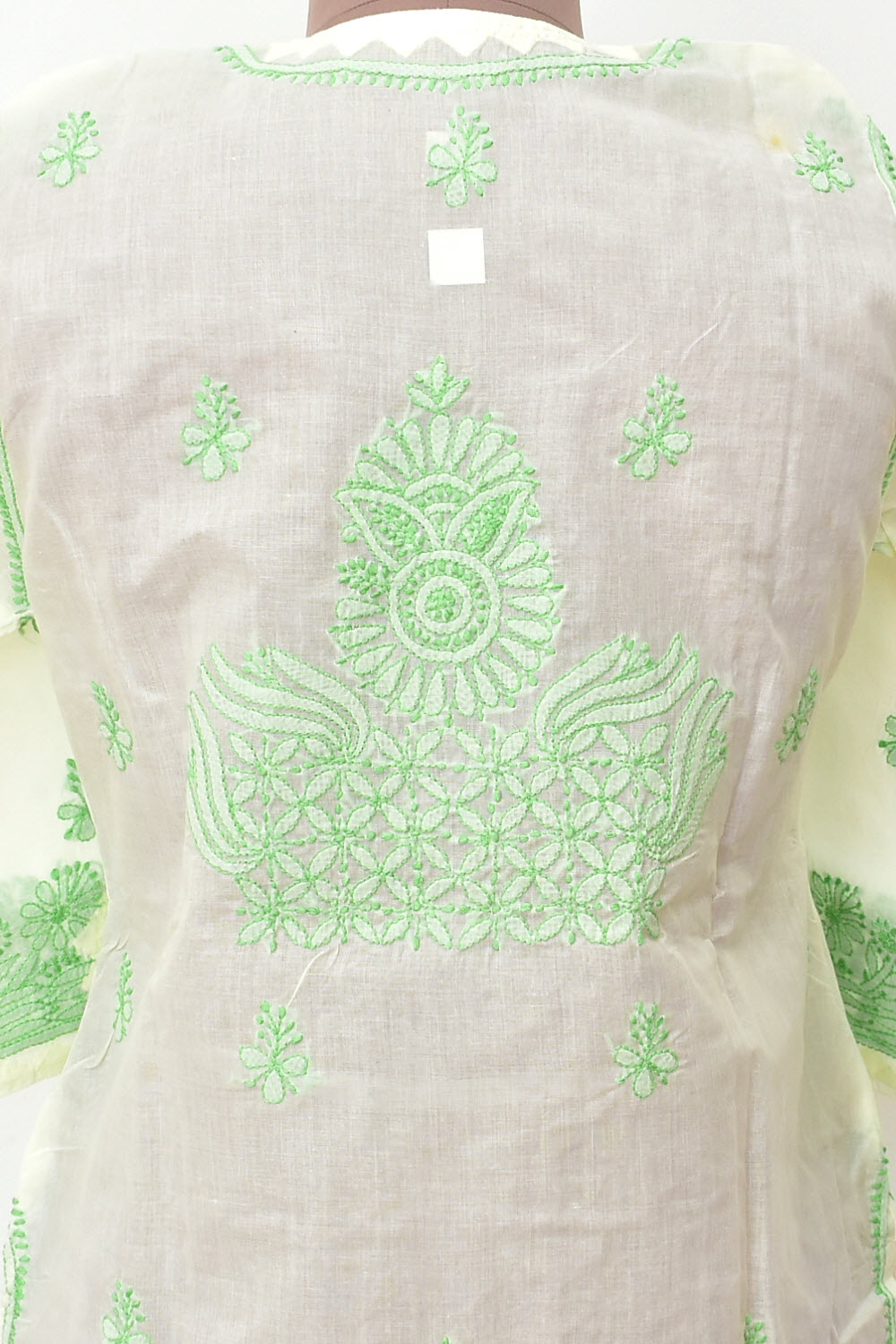 S 38 Green Chikankari Stitched Kurti 18343