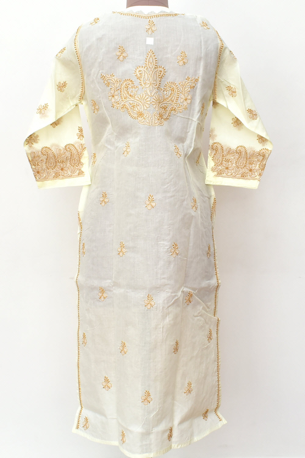 M 40 Fawn Chikankari Stitched Kurti 18346