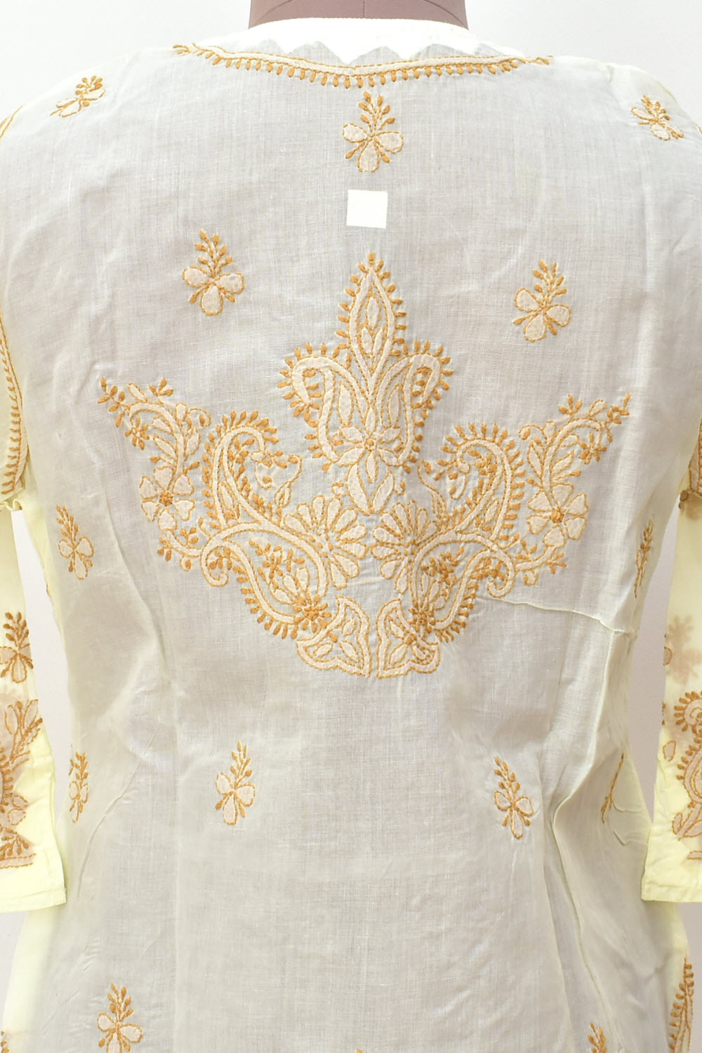 M 40 Fawn Chikankari Stitched Kurti 18346