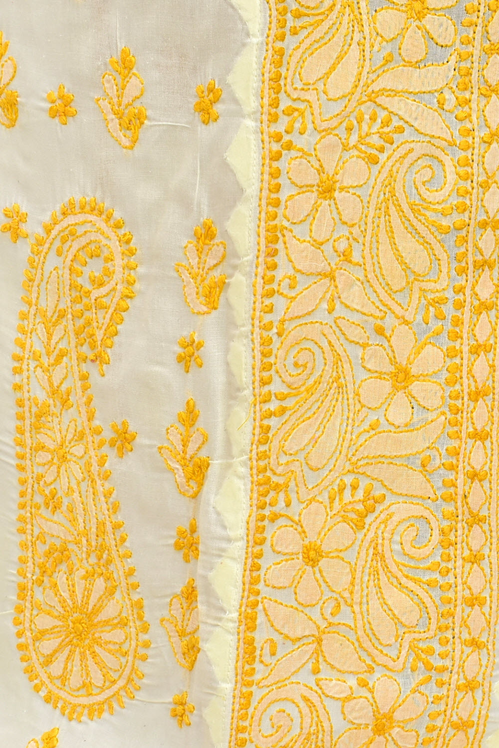 L 42 Yellow Chikankari Stitched Kurti 18347
