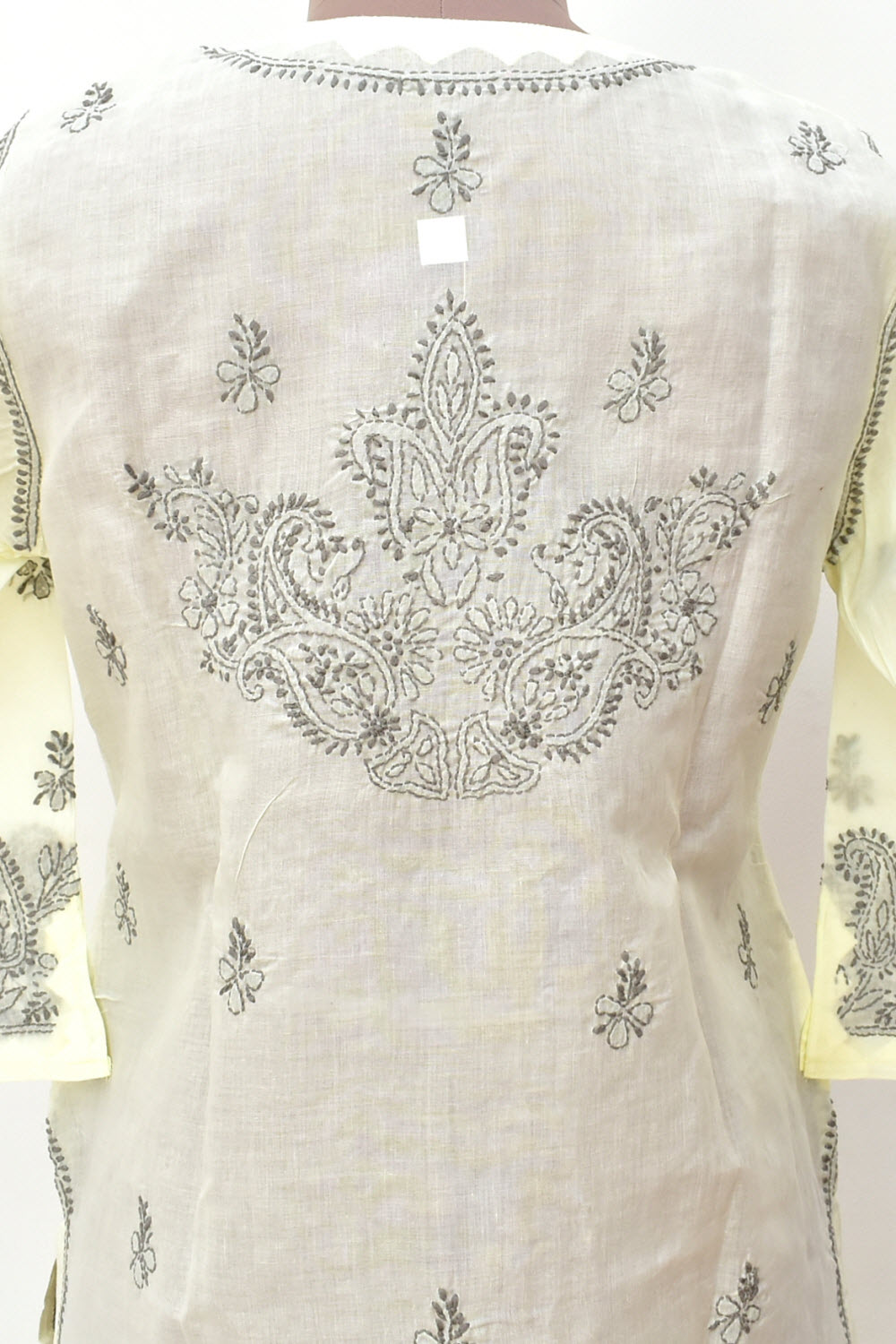 M 40 Grey Chikankari Stitched Kurti 18348