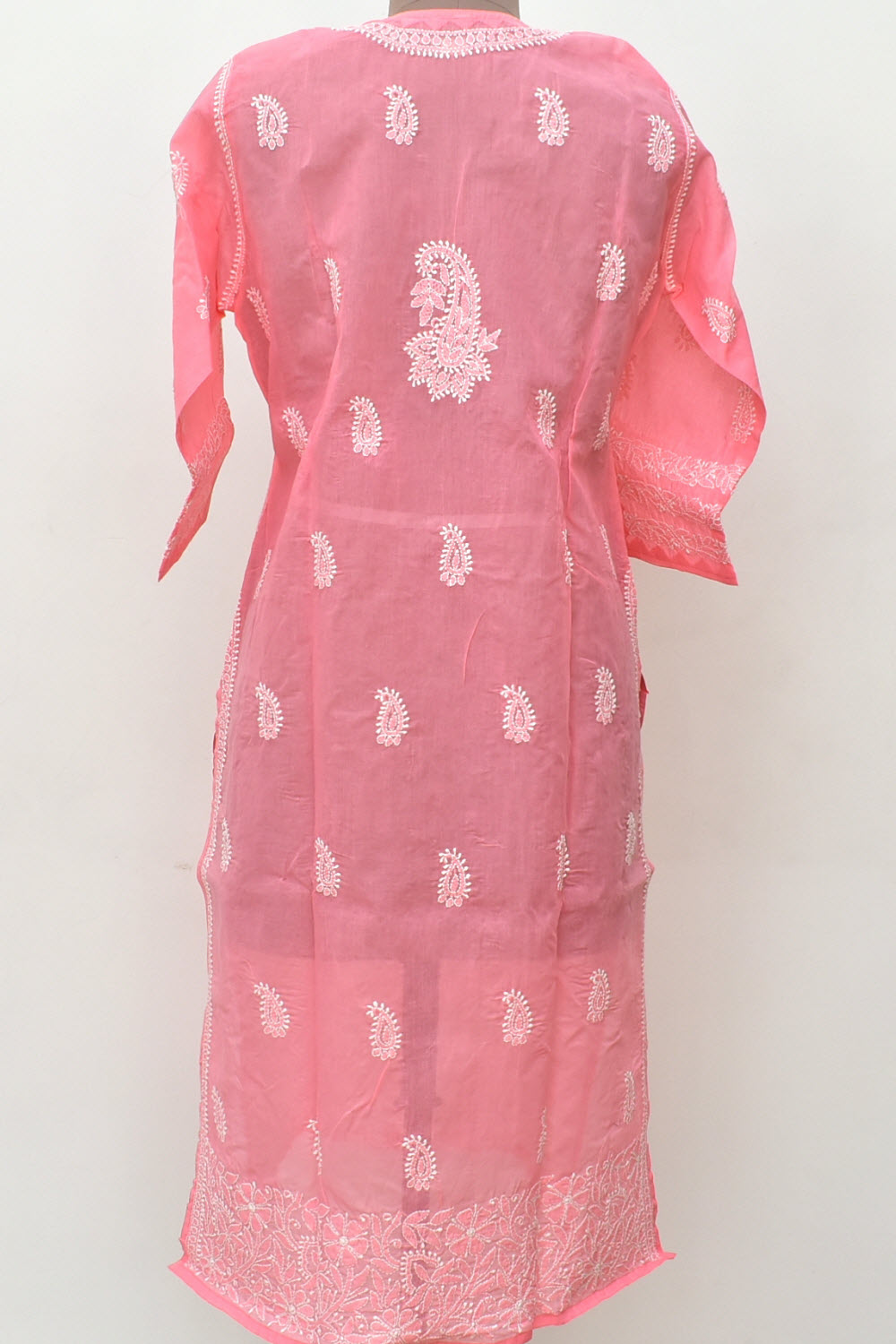 M 40 Peach Chikankari Stitched Kurti 18351