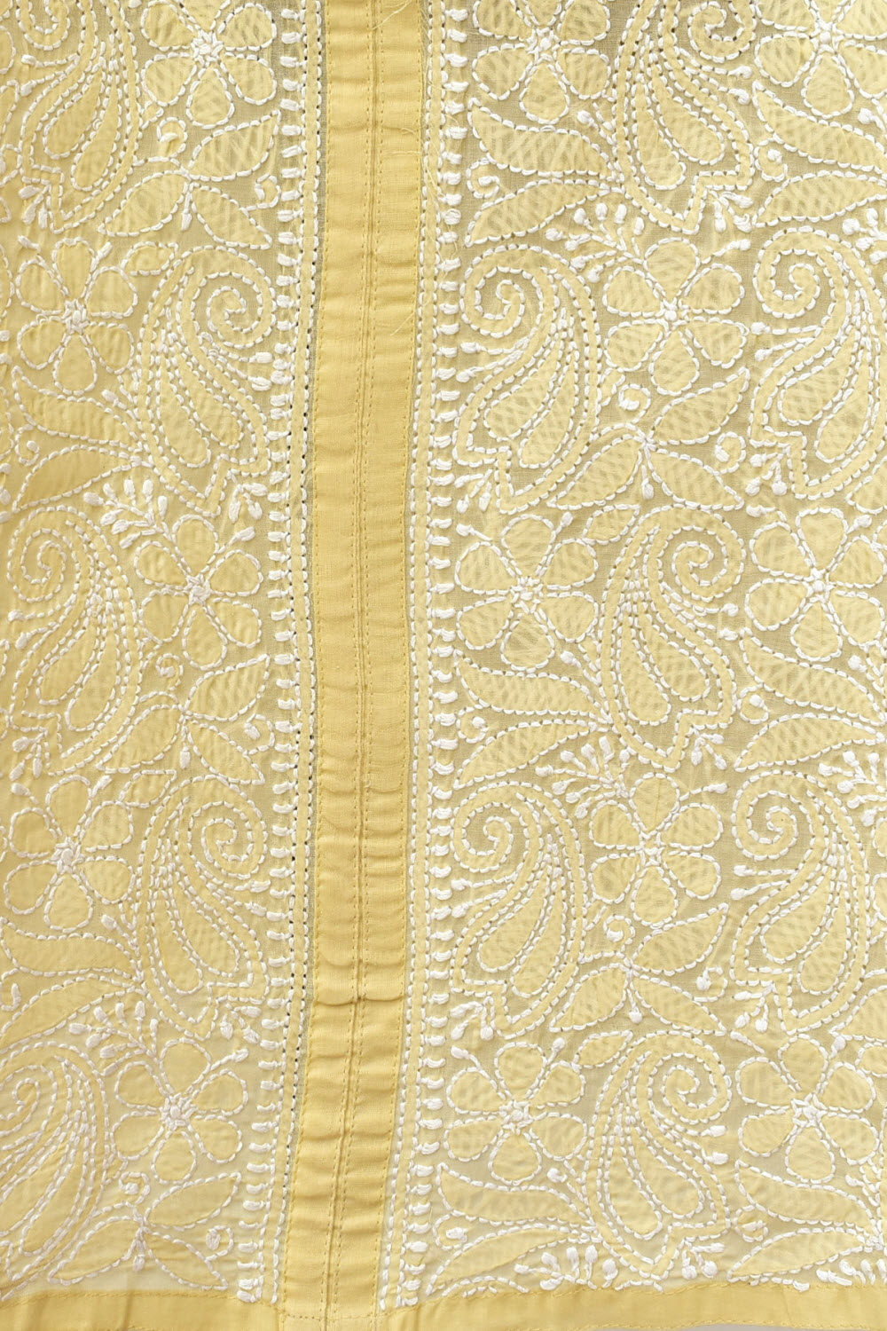 M 40 Beige Chikankari A-Line Stitched Kurti 18356