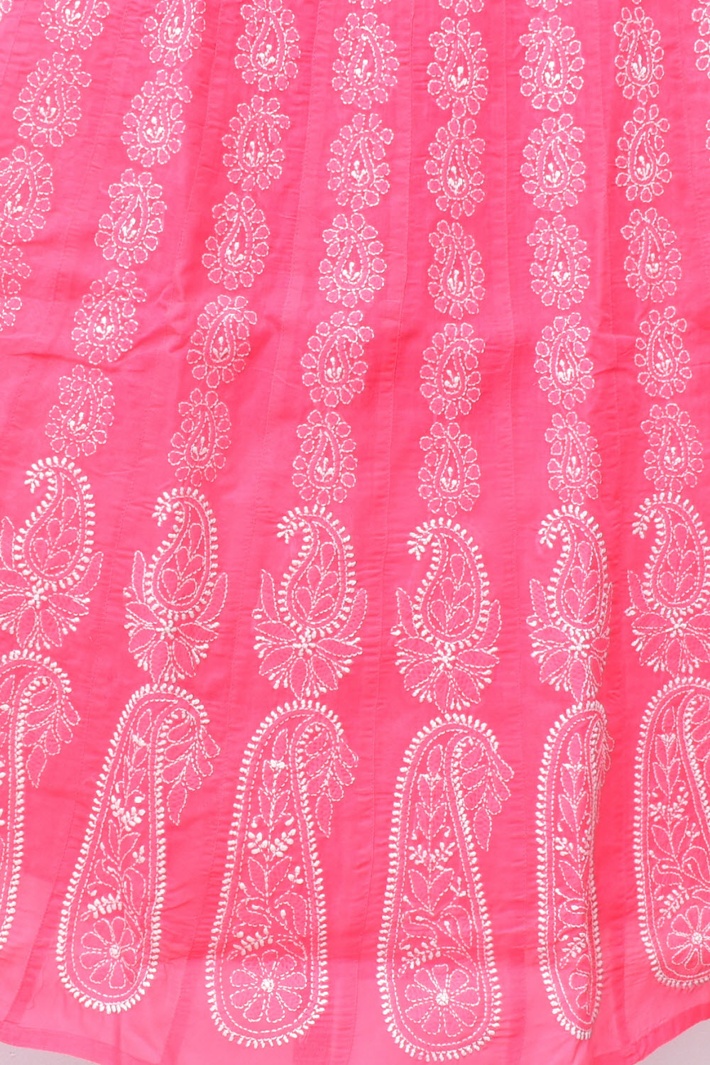 S 38 Peach Chikankari Stitched Cotton Anarkali 18366