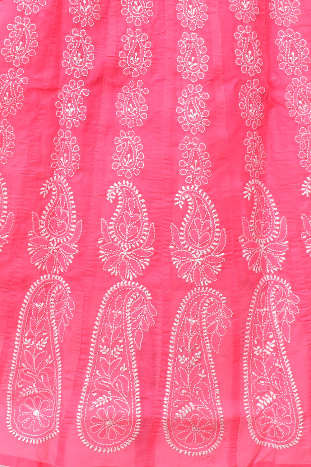 S 38 Peach Chikankari Stitched Cotton Anarkali 18366