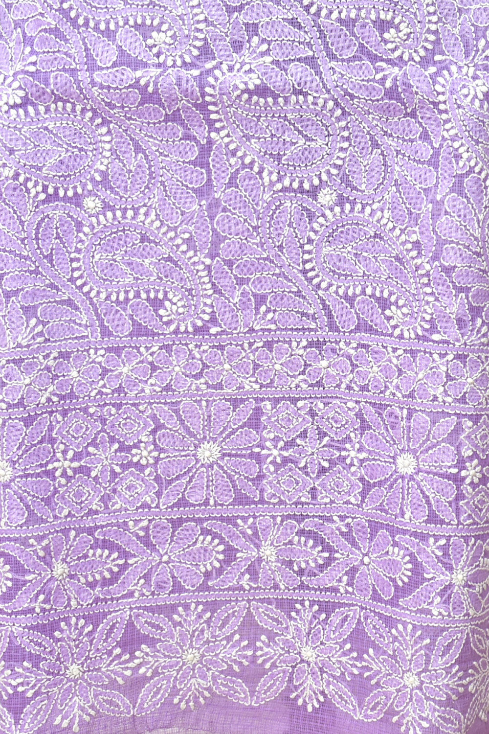 Lavender Chikankari Kota Cotton Kurti Fabric 18380